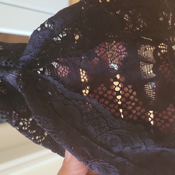 New Free People Elegant Black Lace Bodysuit - Picture 6 of 7